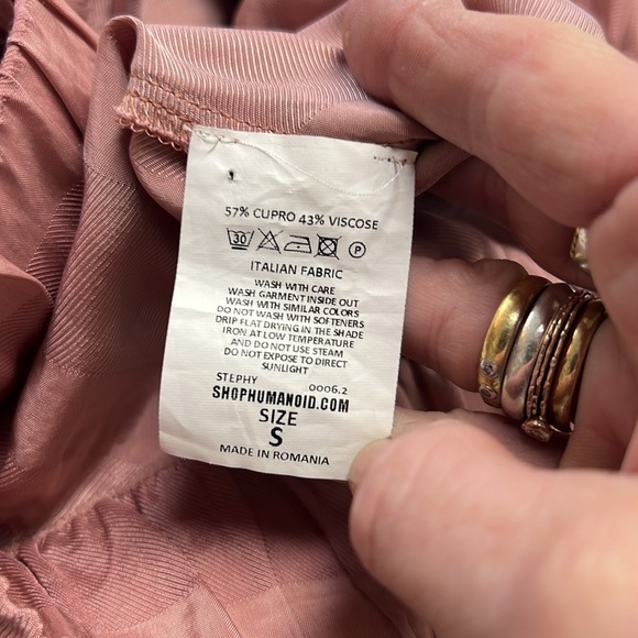 Humanoid Mauve Faux Wrap Skirt Size SM - Picture 7 of 8